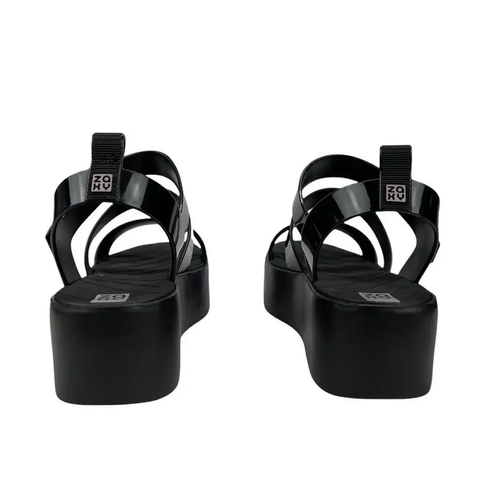 Zaxy Women's 18059 Future Platform Vanilla Scent Chunky Sandals in Black Size 8